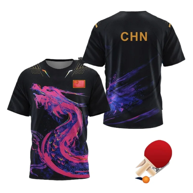 Table Tennis Graphics - Camiseta Gráfica de Tênis de Mesa