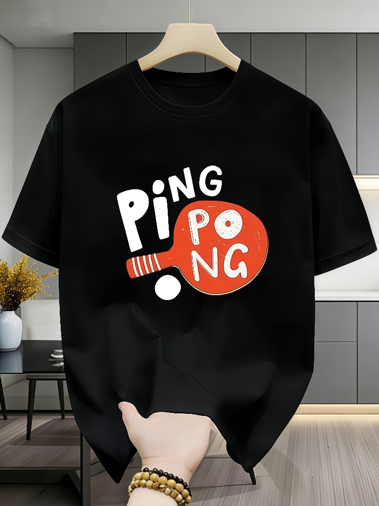 Camiseta Casual Masculina de A - Table Tennis Graphics avaliação e preço
