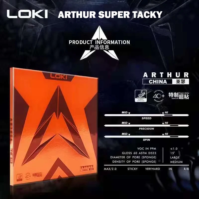 LOKI ARTHUR-Borracha pegajosa  - Table Tennis Grip avaliação e preço